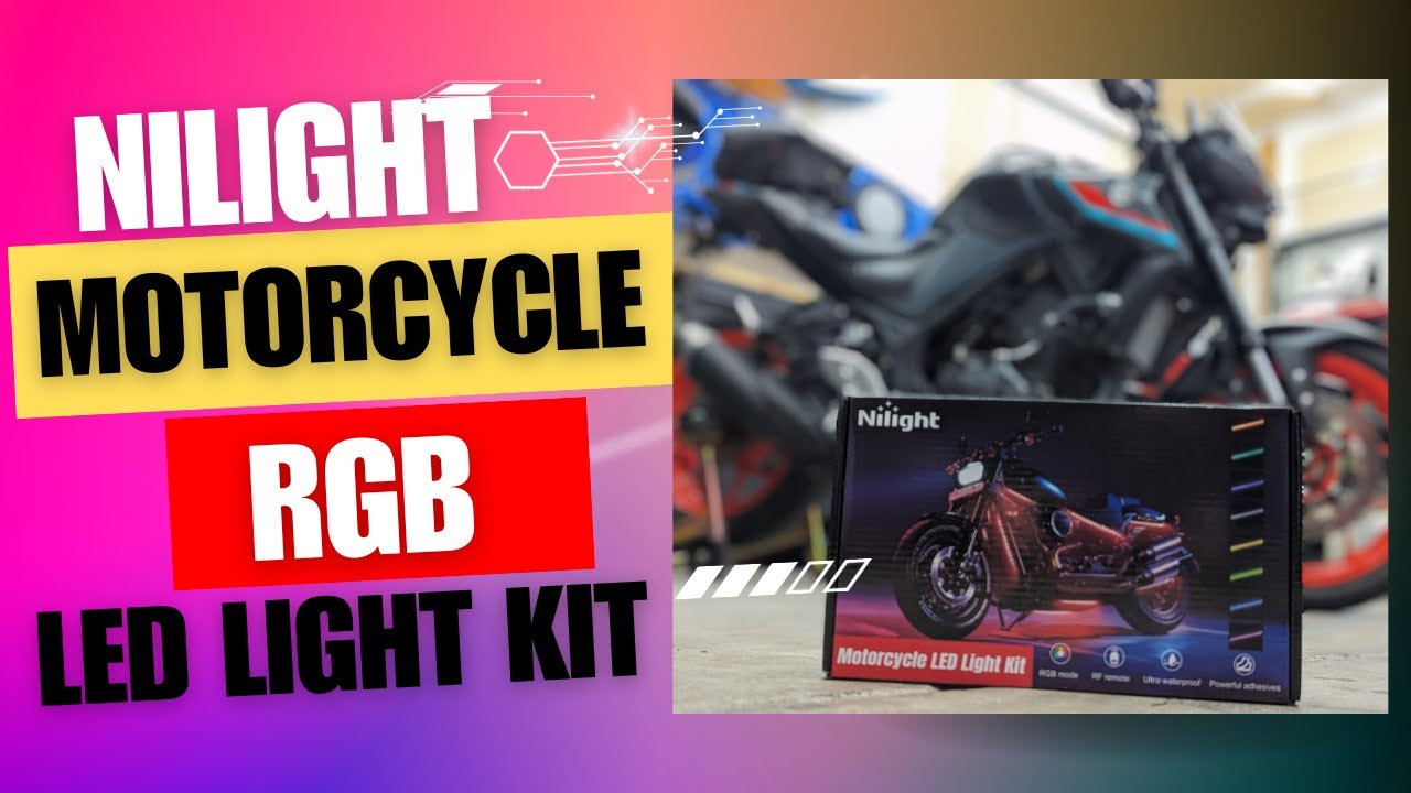Motorcycle LEDs! Nilight 8pcs motorcycle RGB Led light kit