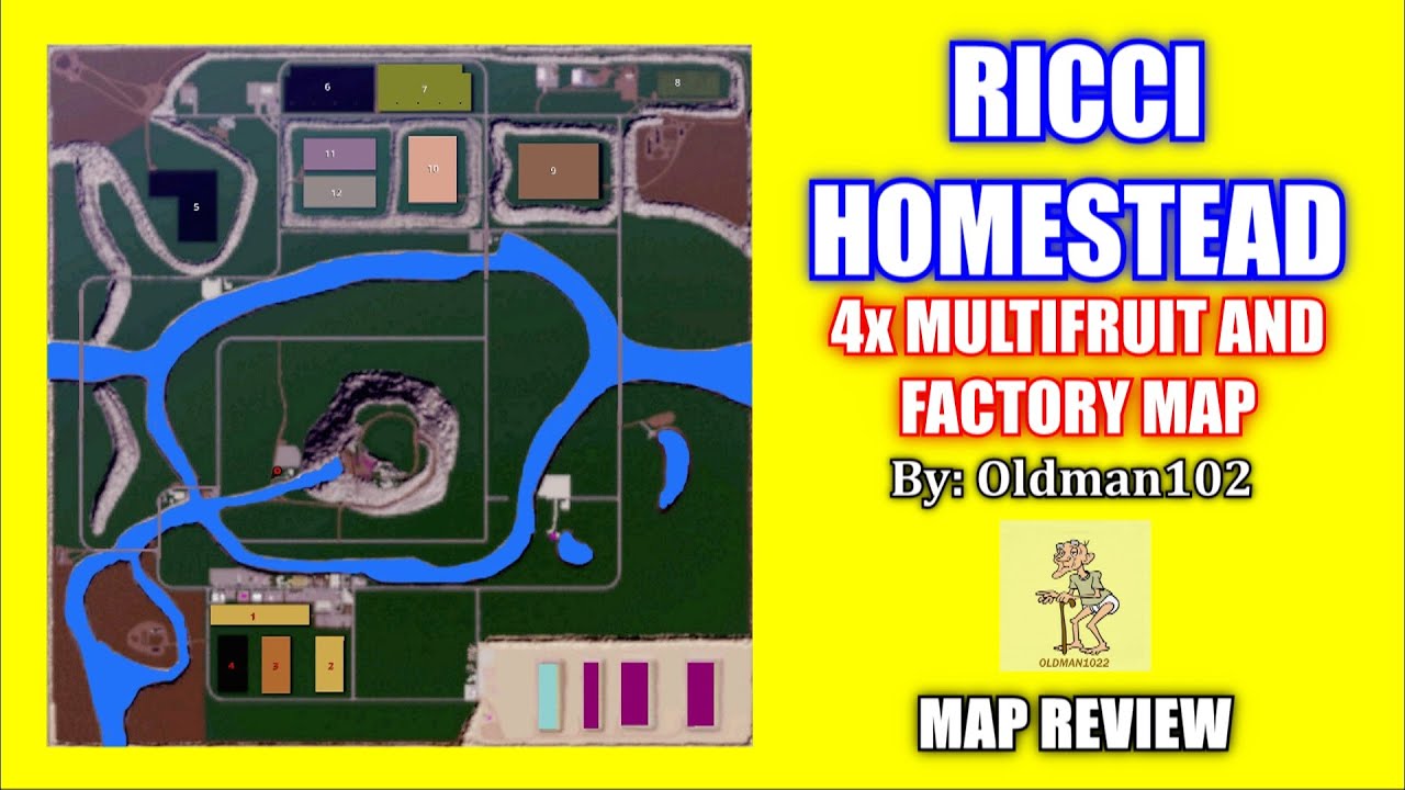 Ricci Homestead 4x Multifruit & Factory Map Review Farming Simulator 19