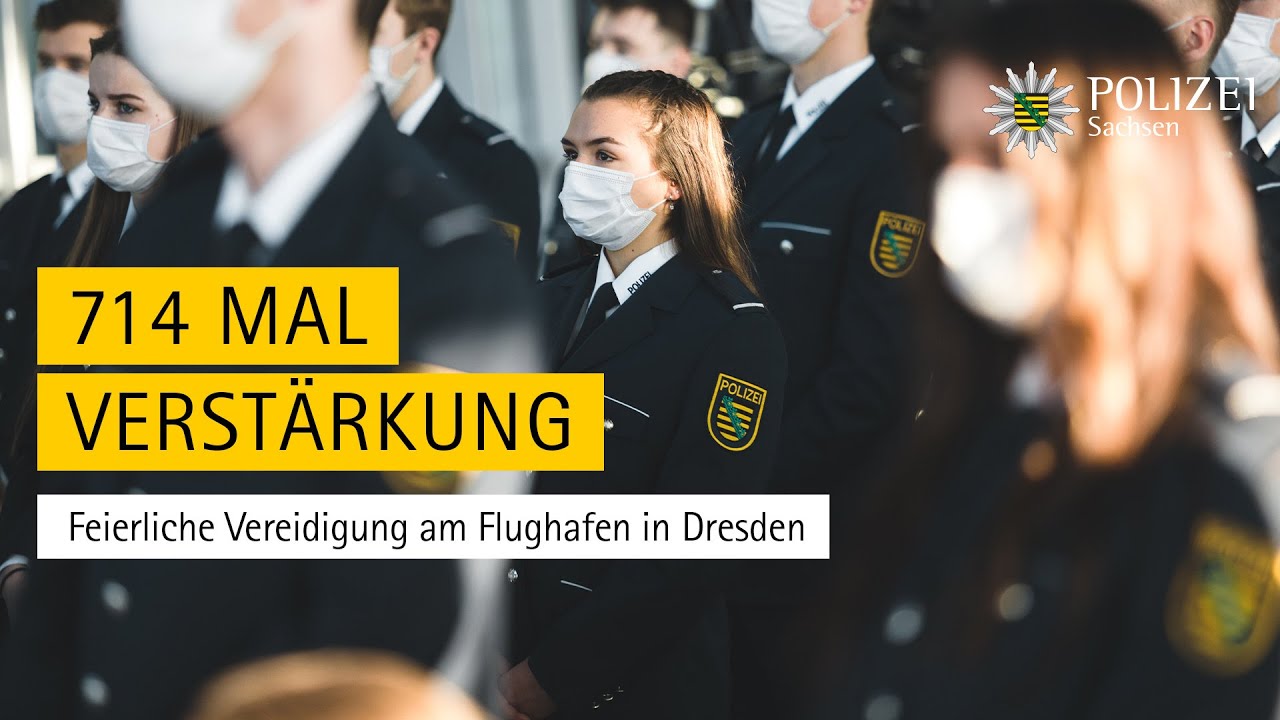 Feierliche Vereidigung am Flughafen in Dresden