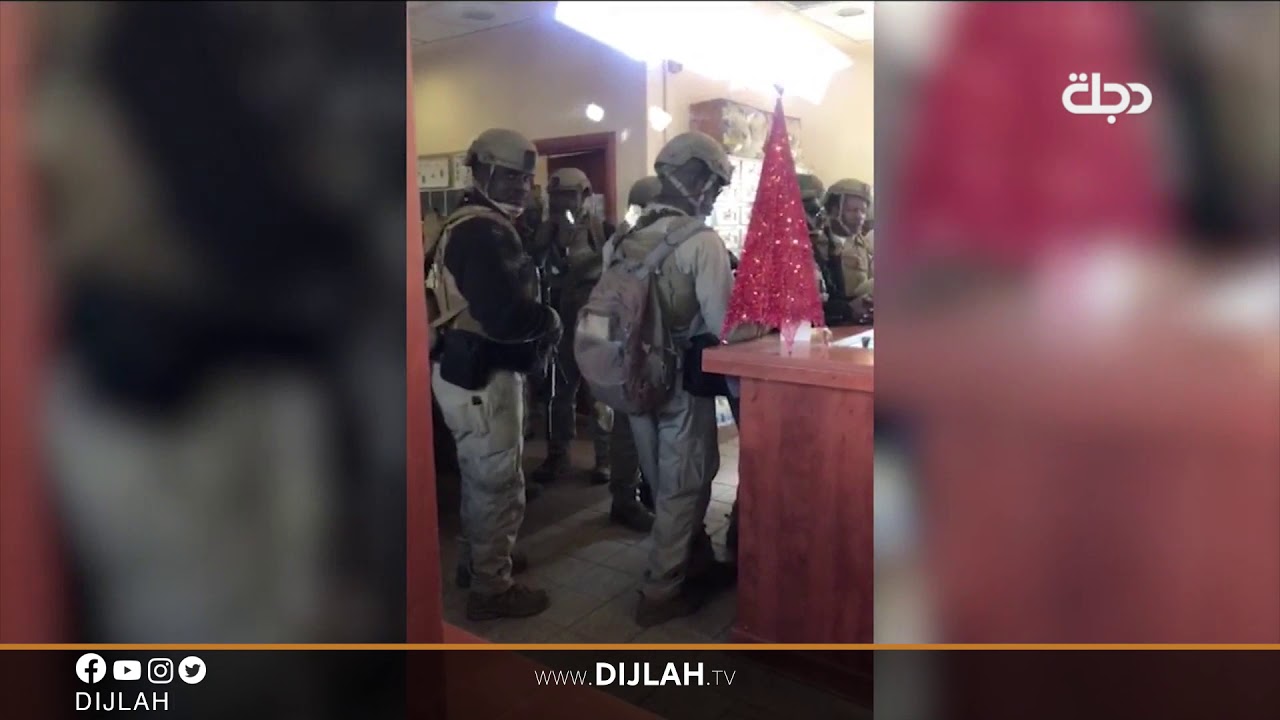 لقطات للجنود الأمريكان من داخل السفارة الأمريكية في بغداد