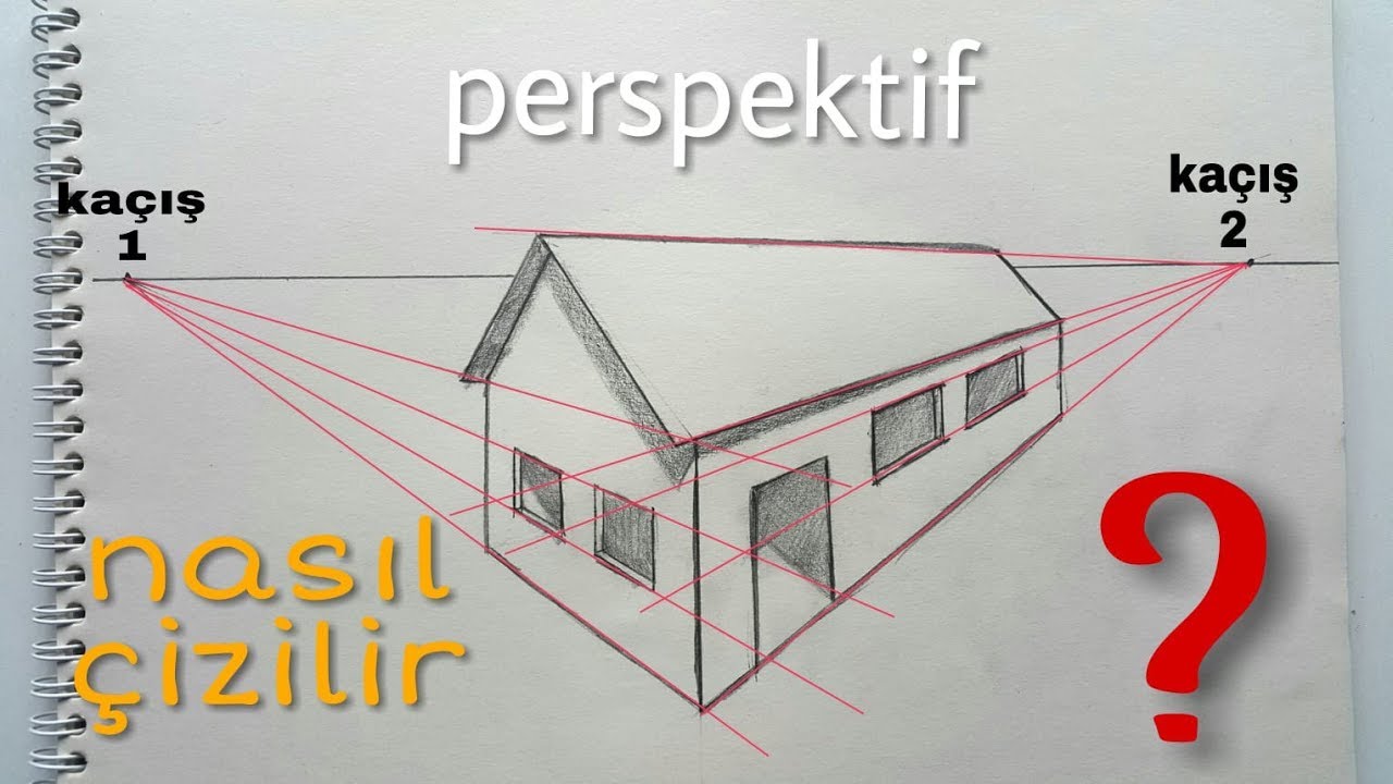 İki Kaçış Noktalı Perspektif Ev Çizimi ( KOLAY )