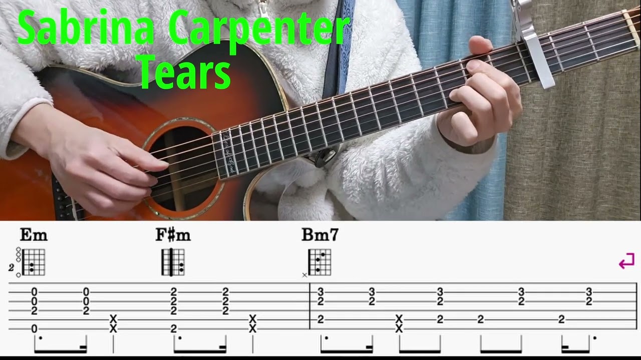 Sabrina Carpenter - 'Tears' guitar (with tab)