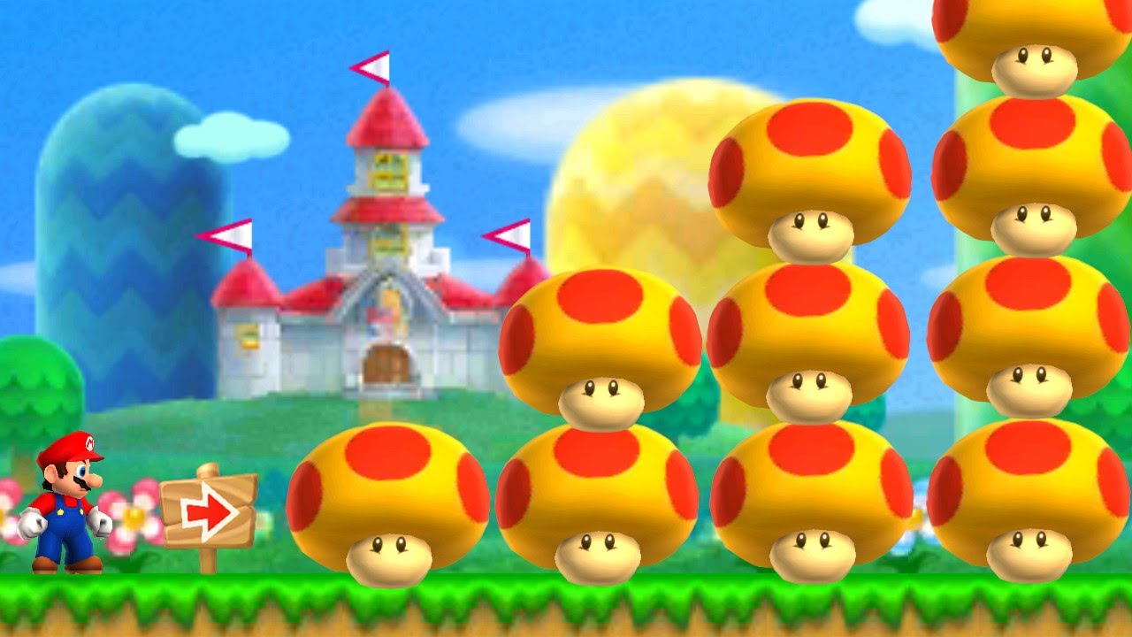 Can Mario Collect 999 Mega Mushrooms in New Super Mario Bros. 2 ?