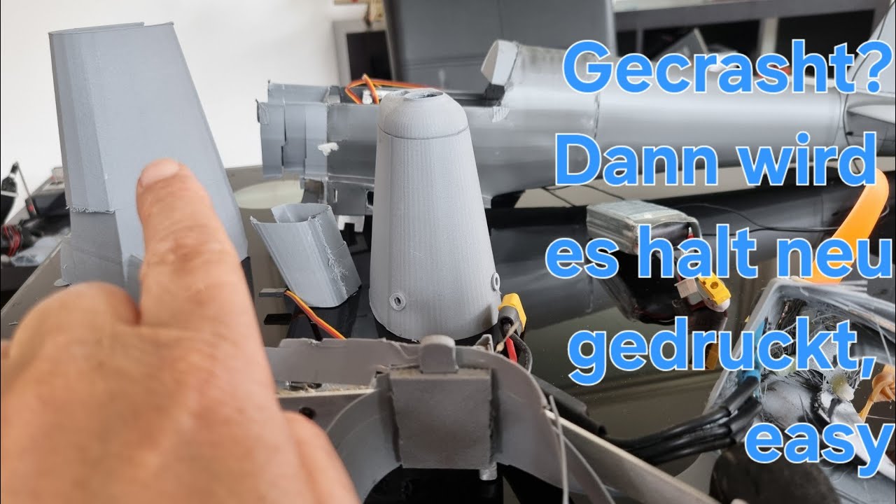 3 D Printed RC Modell. Gecrasht? Dann wird es halt neu gedruckt