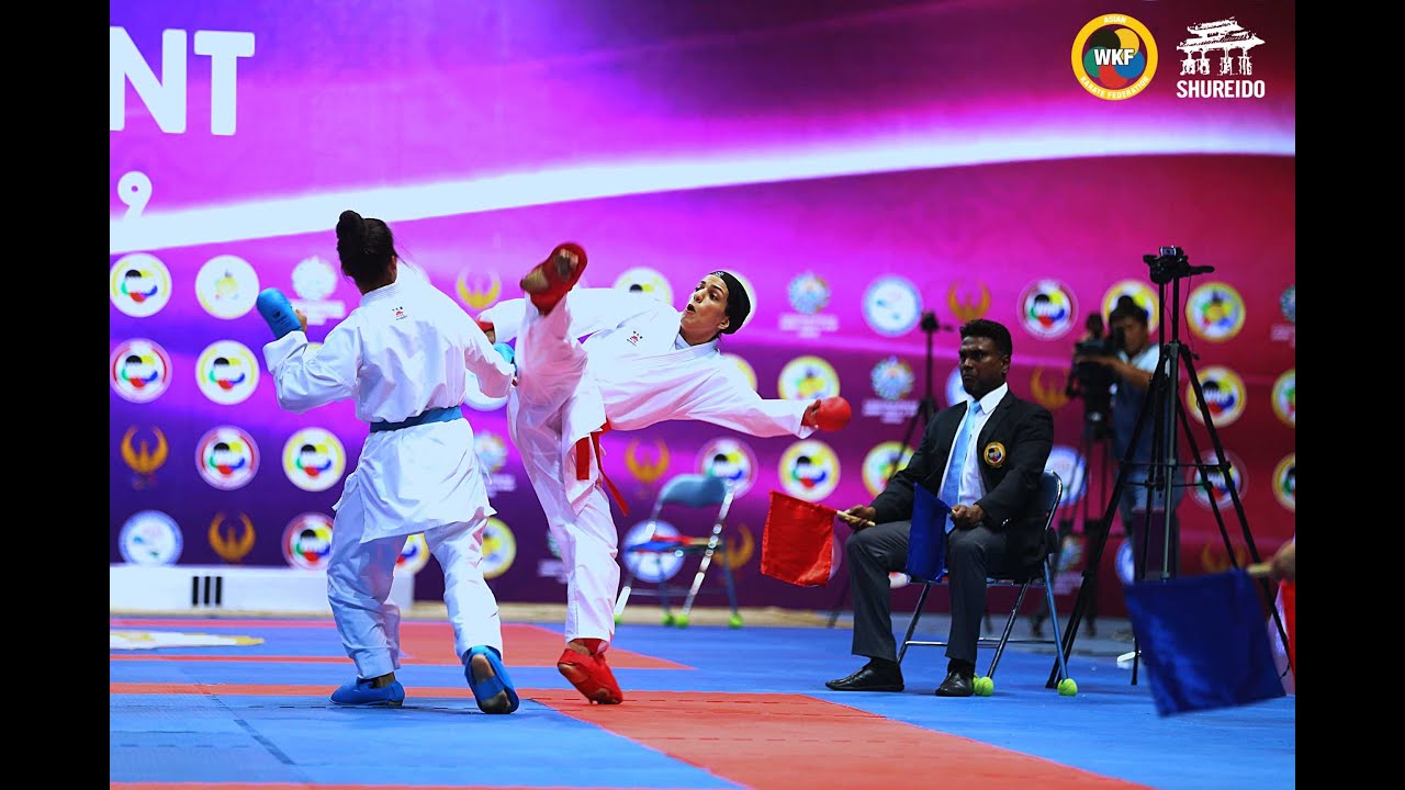 AKF2019 Sinior Kumite Female 55kg Final KHAKSAR TRAVAT vs RAKHIMOVA SEVINCH