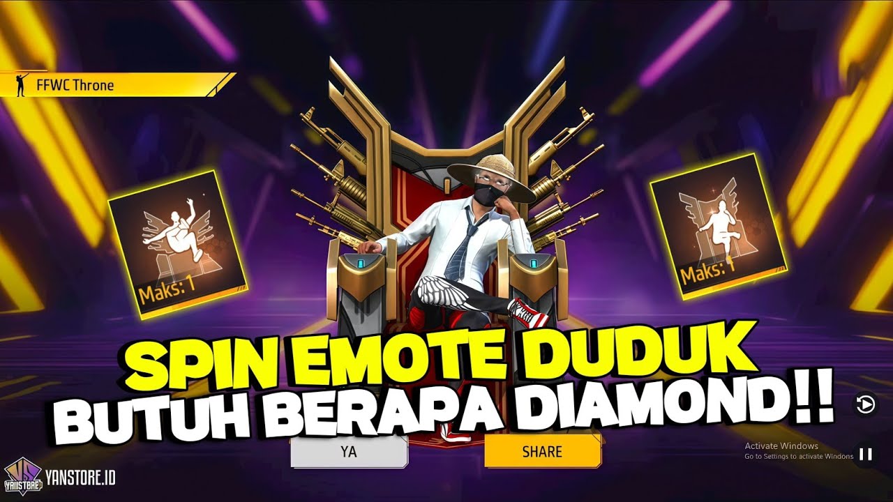 SPIN EMOTE PARTY EMOTE DUDUK OLD!! HABIS BERAPA DM BUAT DAPETIN + BOCORAN BUNDLE POKER