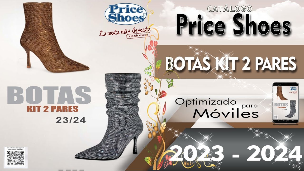 CATALOGO PRICE SHOES BOTAS KIT 2 PARES 2023 2024