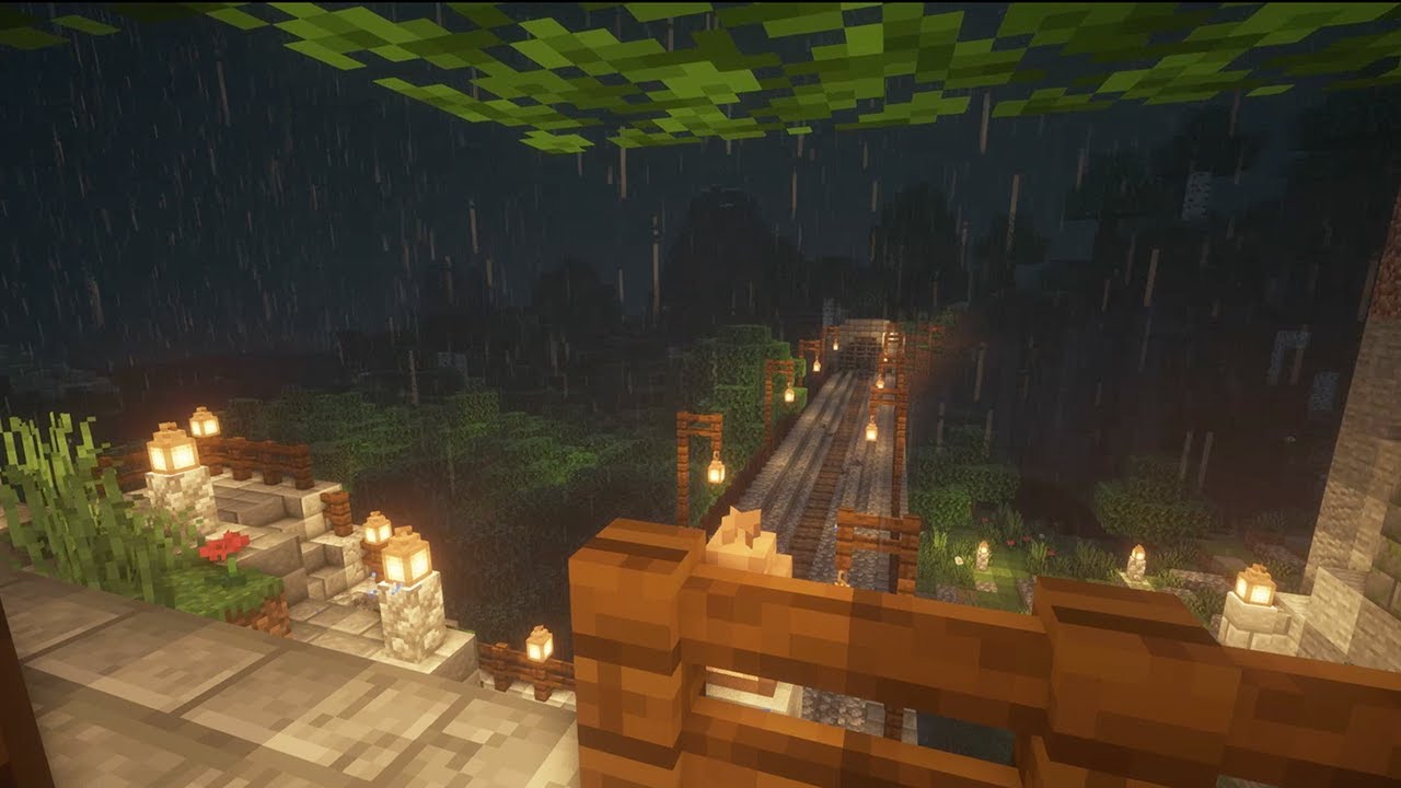 seek shelter from the rain【minecraft】【BGM】雨の日に雨宿りするだけの動画【マインクラフト】【作業用BGM】