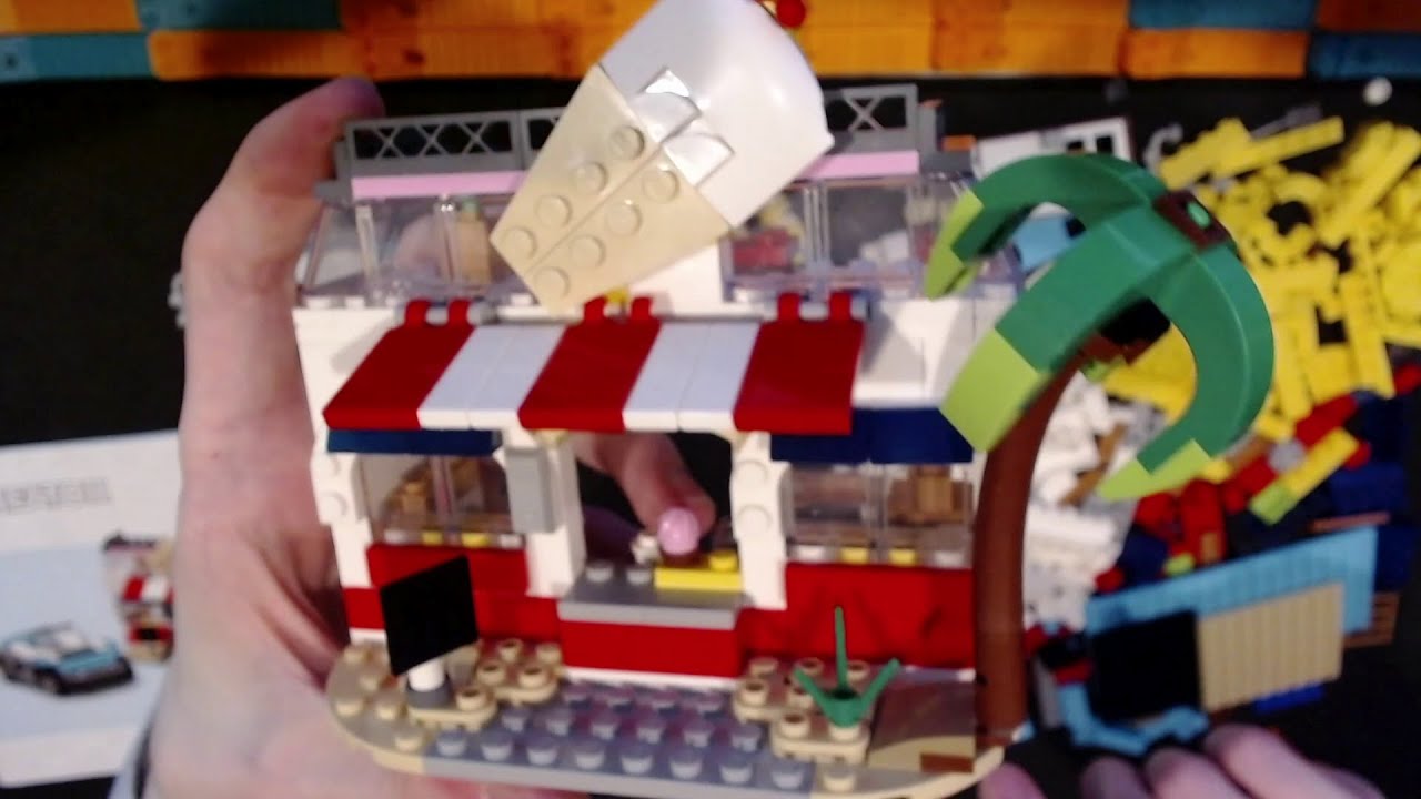 LEGO Creator 3 in 1 Beach Camper Van 31138 Alternate Build and Review! The Beach Ice Cream Shop!