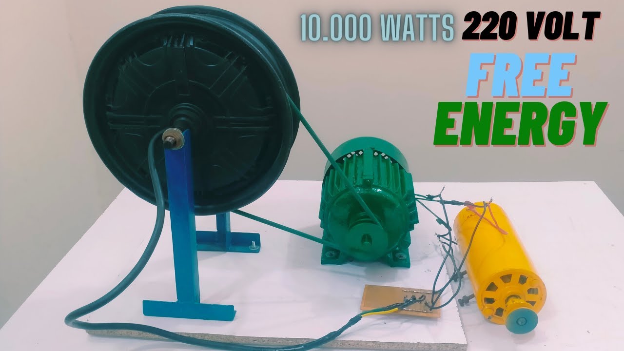 How To Make Free Energy Generator 220 Volt With Heavy Bike Electric Wheel At Home