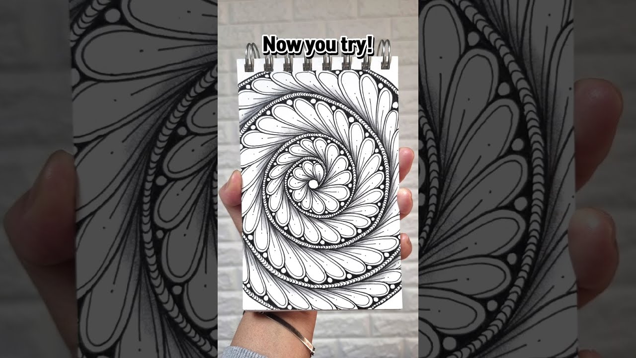 Zentangle inspired art Compilation || Spiral edition || Zendoodles for Beginners