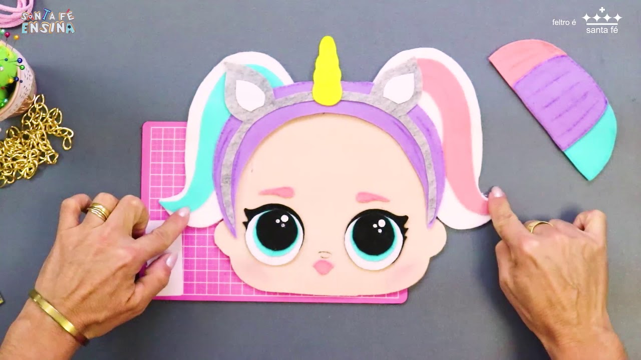 Santa Fé Ensina 2018!Faça você mesmo essa linda Bolsa Lol Unicórnio.