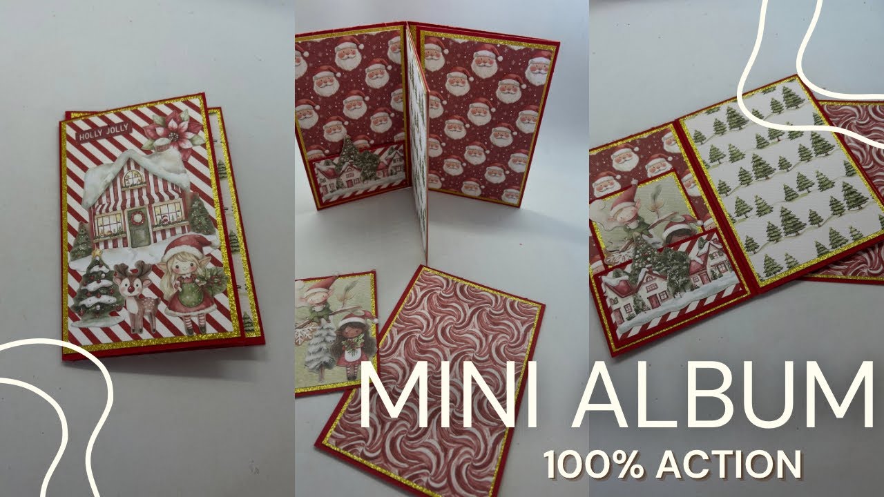 TUTO mini album avec 1 feuille 30/30// 100% action 
