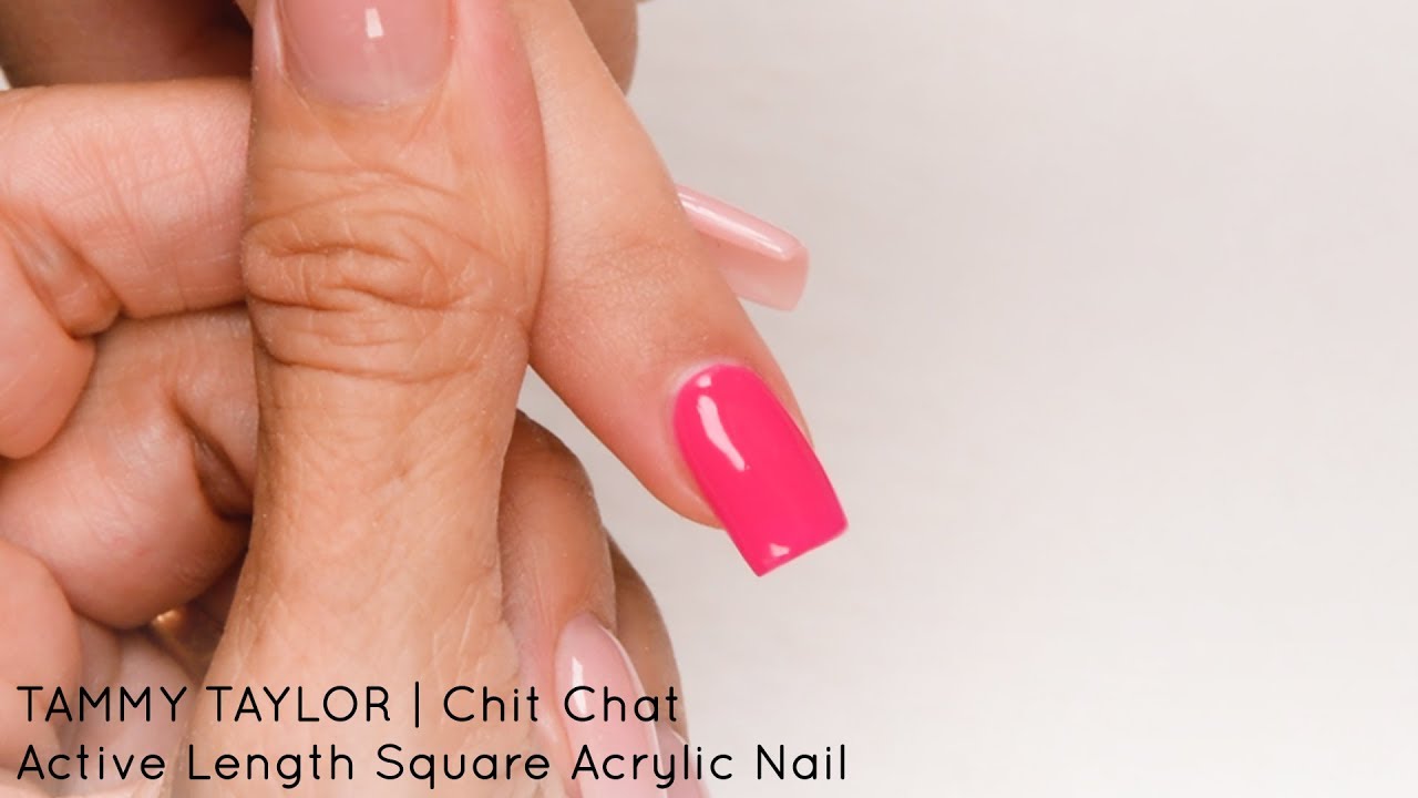 ❤ Chit Chat | Active Length Square Acrylic Nail | Tammy Taylor
