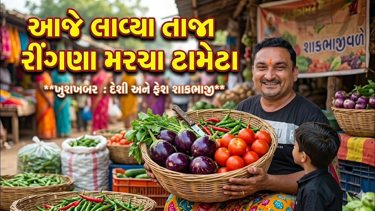 આજે લાવ્યા તાજા રીંગણા મરચા ટામેટા 🛒😍 | Gujarati Daily Vlog