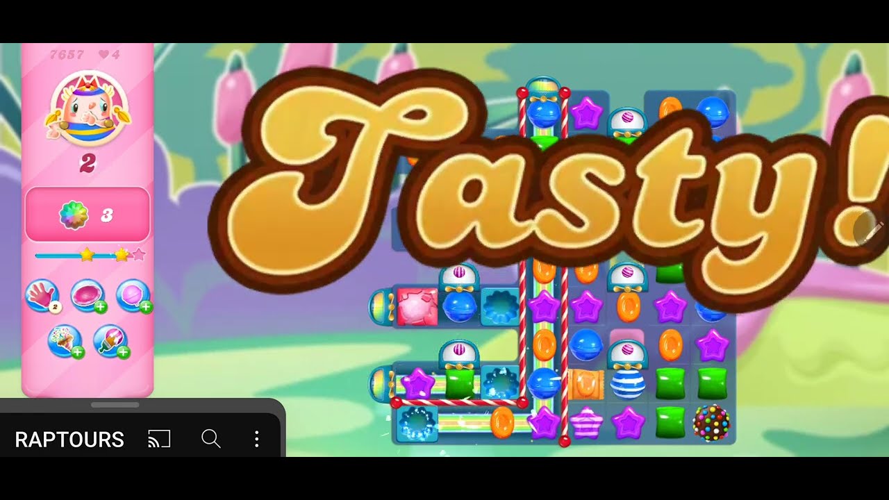 Candy Crush Saga Level 7657 NO BOOSTERS Passed on First Try! Super Sugar Crush!