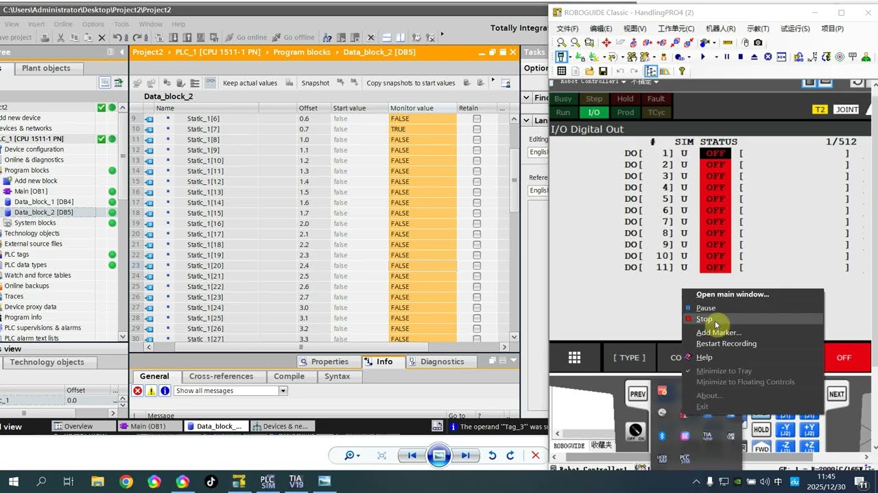 How to simulate Fanuc Roboguide with Siemens TIA PORTAL