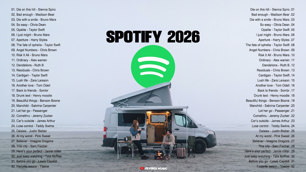 🩶Trending Healing Music Spotify 2026 || Viral English Songs on Tiktok -- Top Pop Hits Travel 2026🟢