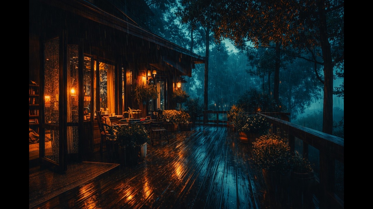 ASMR Rain | Forest Cabin Ambience | Fall Asleep Fast | Rain Sounds for Sleeping