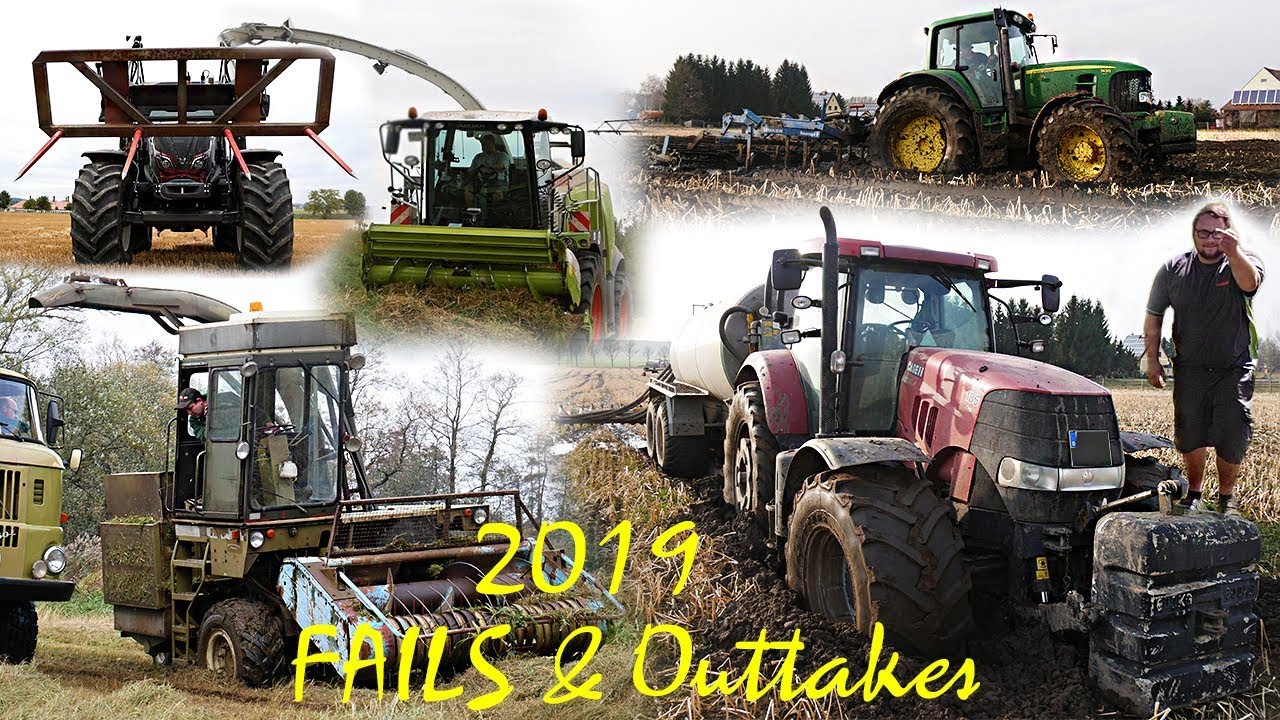 Fails & Outtakes 2019! | Schlammschlacht, lustige Traktorristen, Pannen ▶ Agriculture Germanyy
