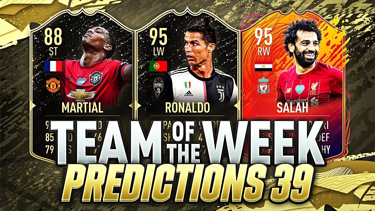 FIFA 20 TOTW 39 PREDICTIONS😱🔥 | TEAM OF THE WEEK IS BACK! | w/ MARTIAL, SALAH, DE LIGT & RONALDO✅💥