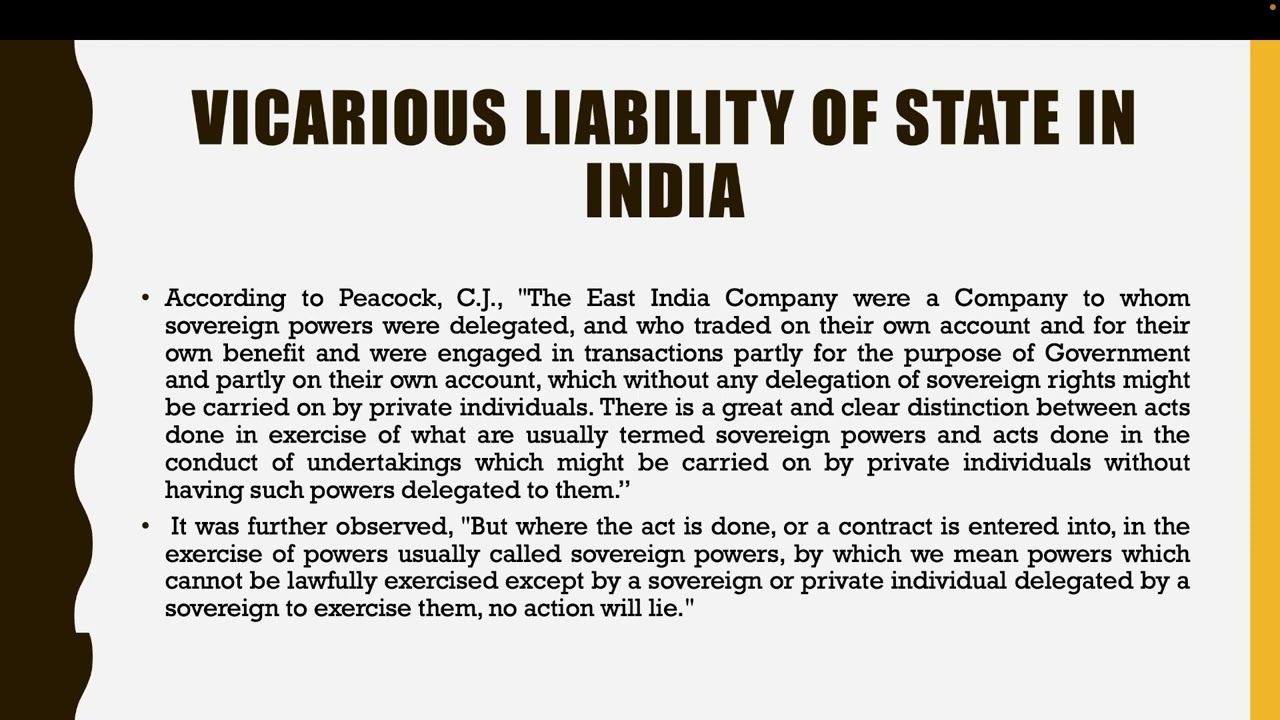 Vicarious Liability of the State #SATHEE_LAW #swayamprabha #clat