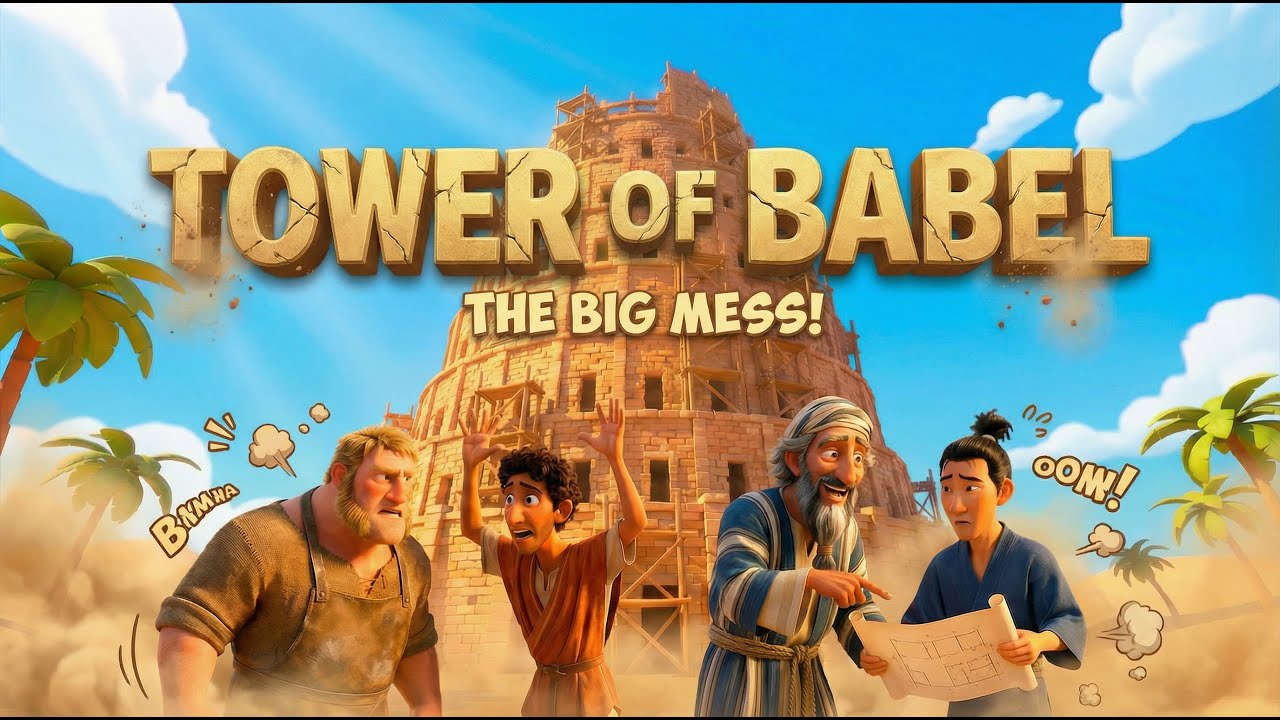 The Tower of Babel - What a Big Confusion! 🧱 (Bible Story Song)