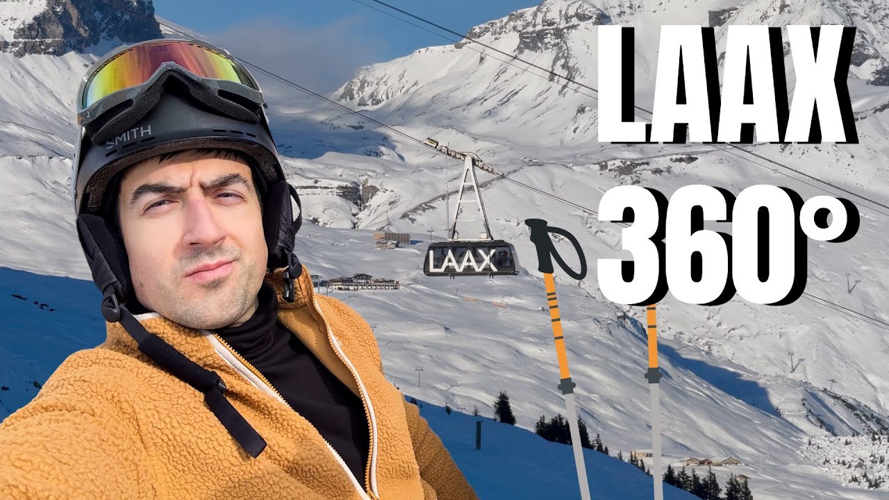 Skiing LAAX Ski Resort in 360&deg; | POV Ski Experience