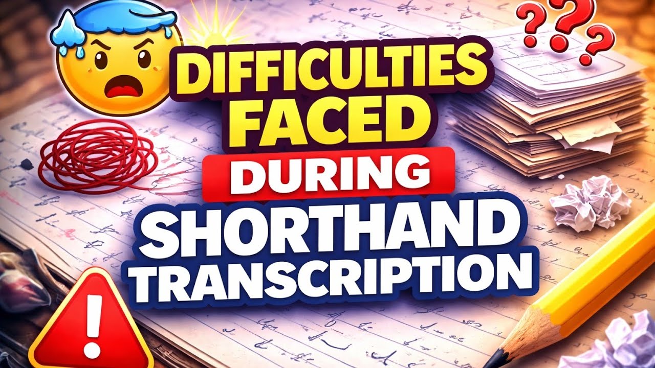 Difficulties faced by students during Shorthand Transcription | Tamil #shorthand 