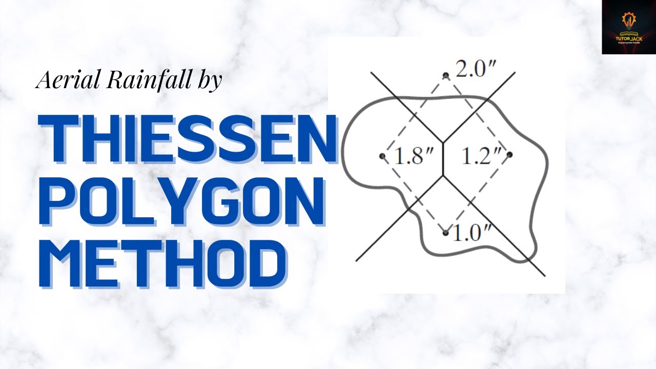 Example on how to use Thiessen Polygon Method to estimate mean aerial rainfall | Hydrology Lesson 8
