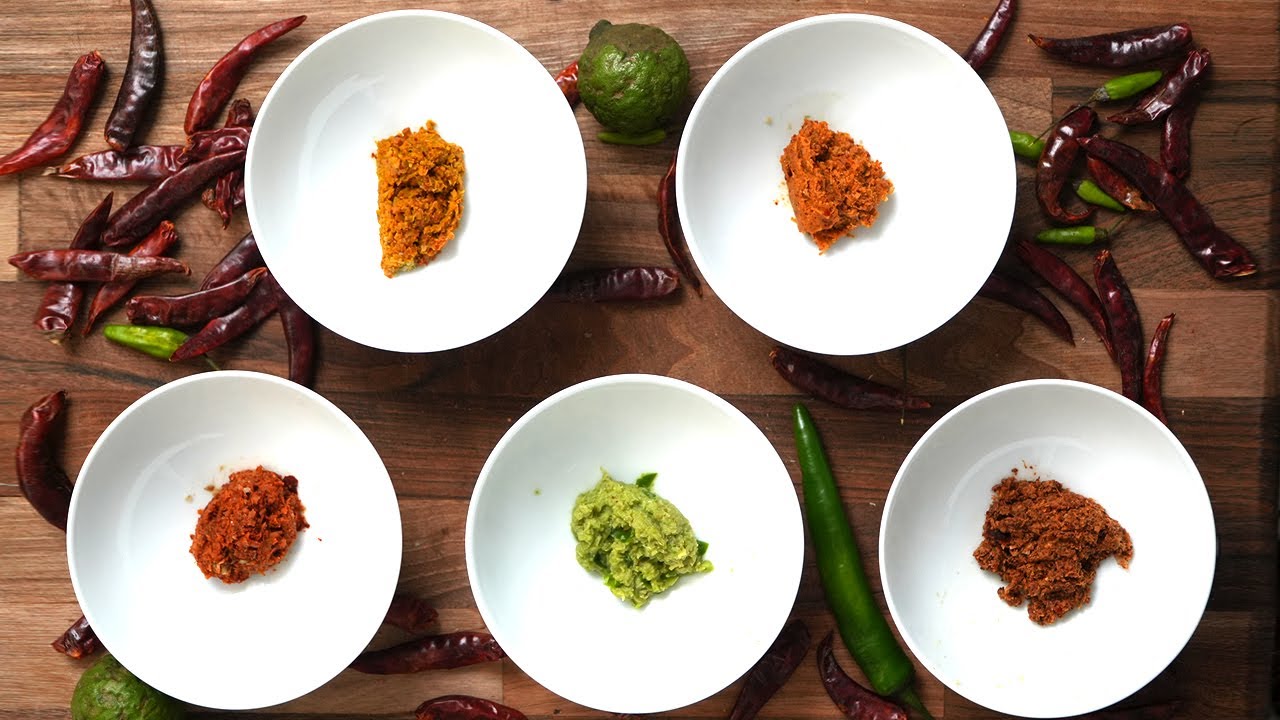 Thai Curry Pastes - Red, Yellow, Green, Panang & Massaman