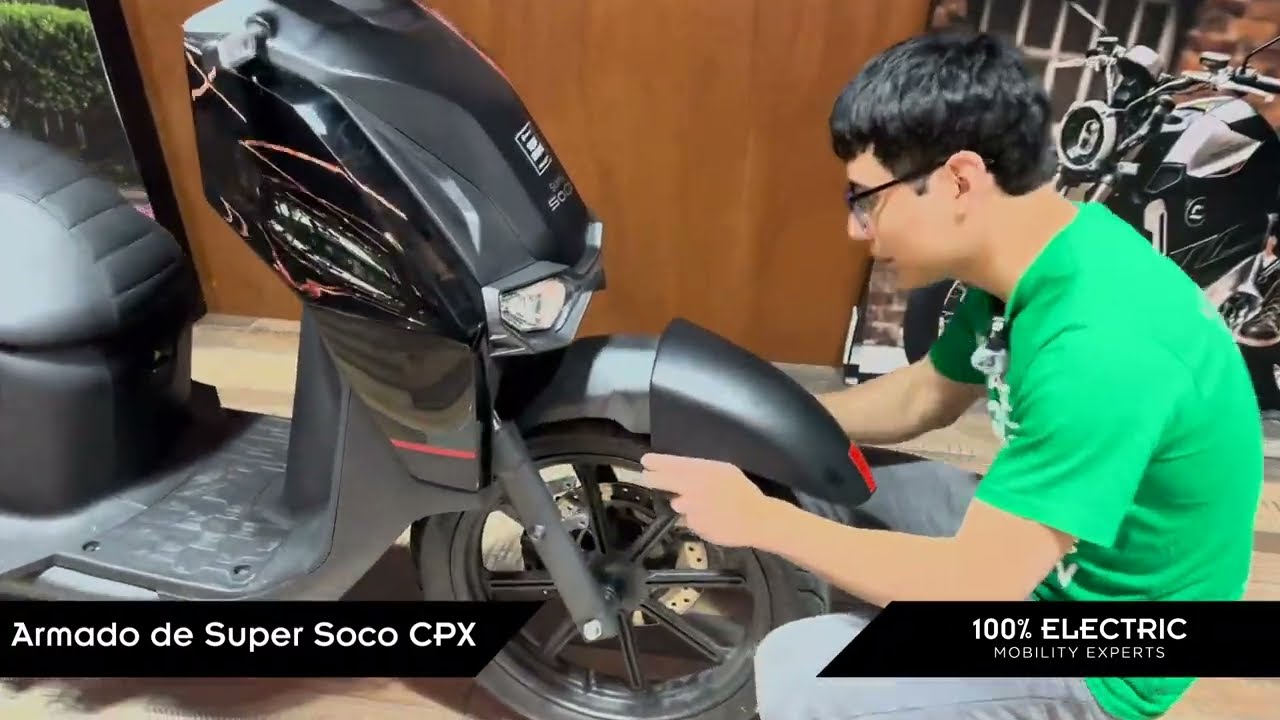 Tutorial de armado rápido de motocicleta 100% eléctrica CPX de Super Soco