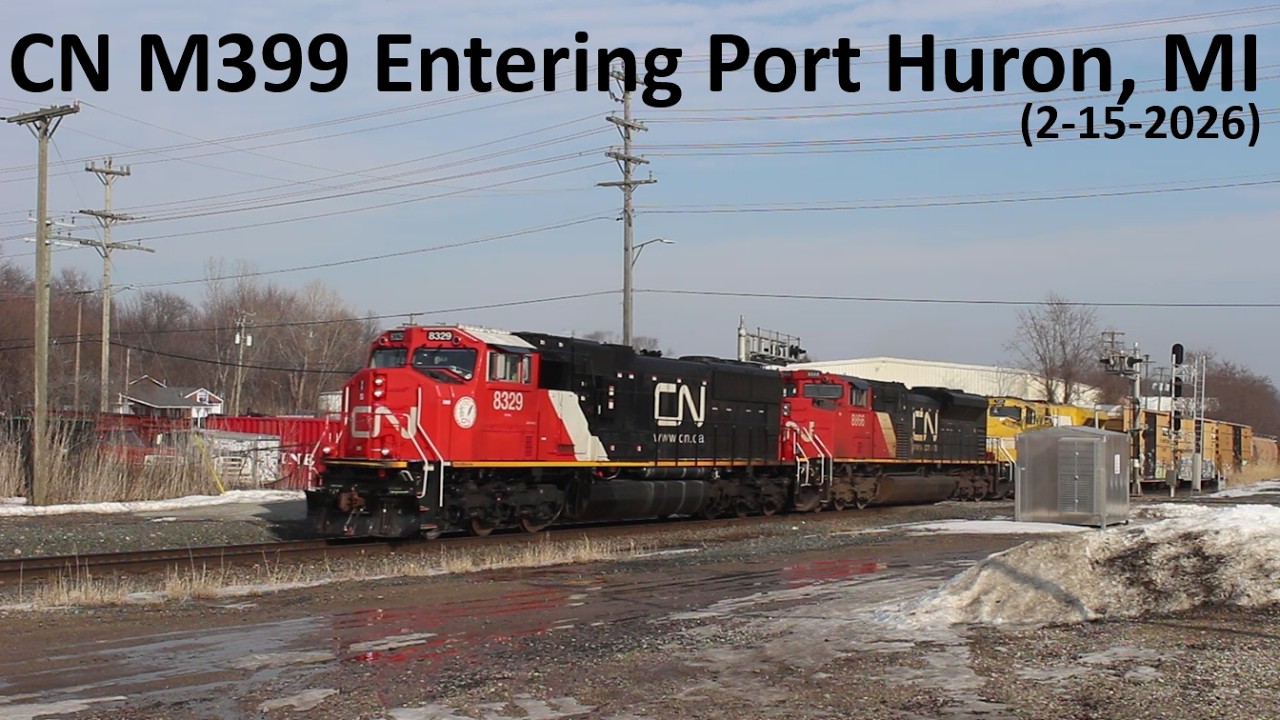 CN M399 Entering Port Huron, MI (2-15-2026)