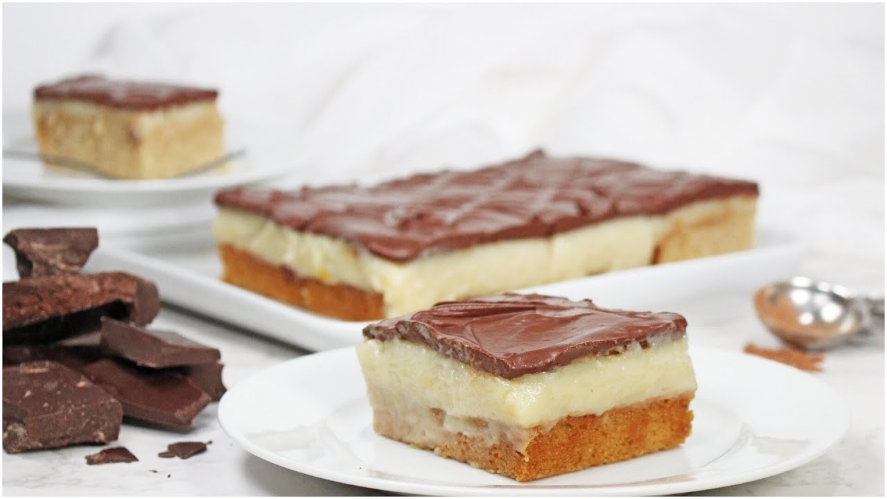Vegan Chocolate Eclair Snack Cake ~ Sugar Free