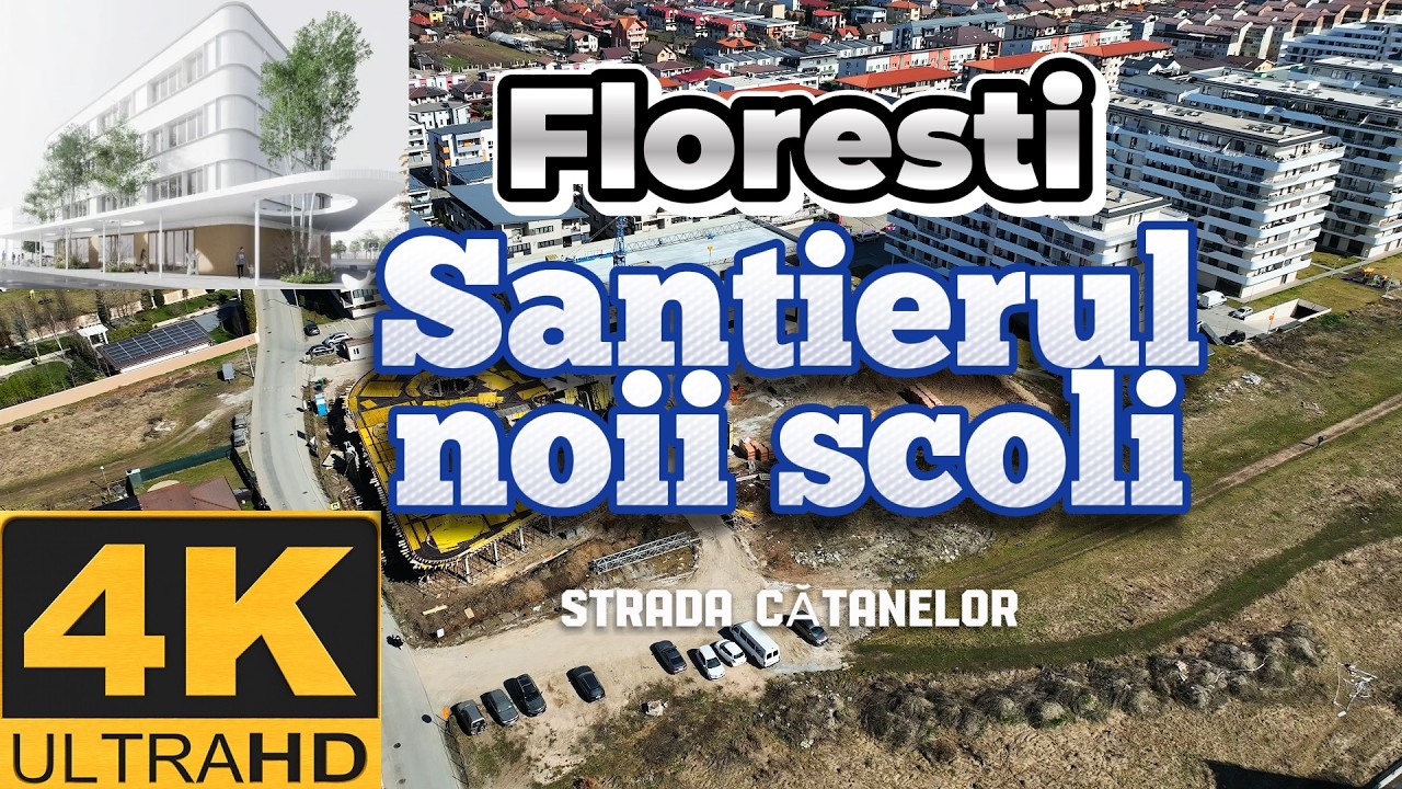 Santierul noi scoli de pe strada Cătanelor - Floresti