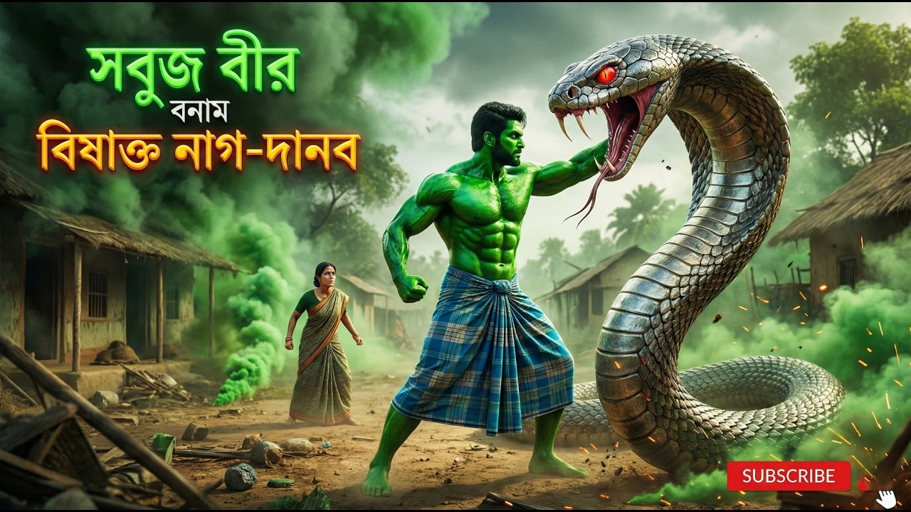 বিষাক্ত ছোবল থেকে বাঁচাবে কে? সবুজ বীর বনাম ভয়ংকর নাগ-দানব! 🐍💥