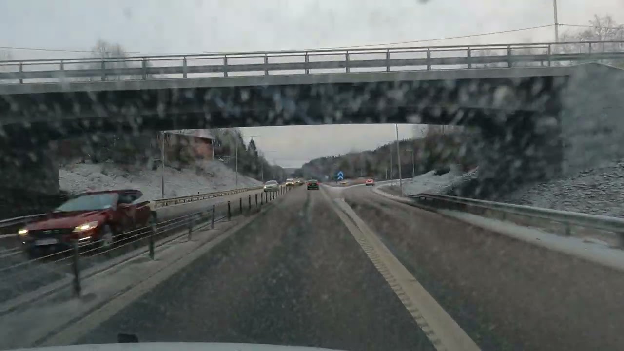 Dashcam Drive from Sundsvall and E4 up to the Northen Sweden  Drive Relaxing Drive Videos