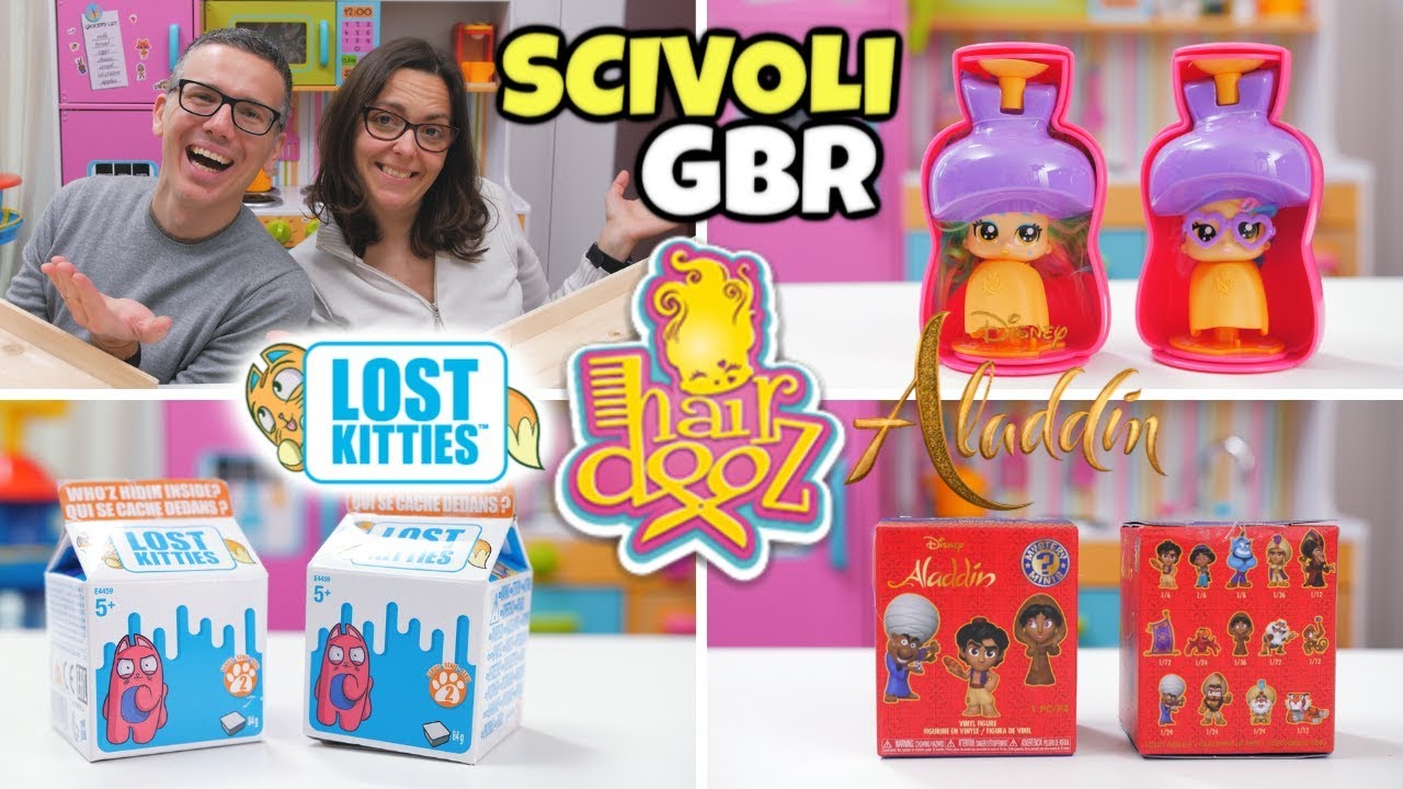 HAIRDOOZ Bambole a Sorpresa, LOST KITTIES, Aladdin: Scivoli GBR