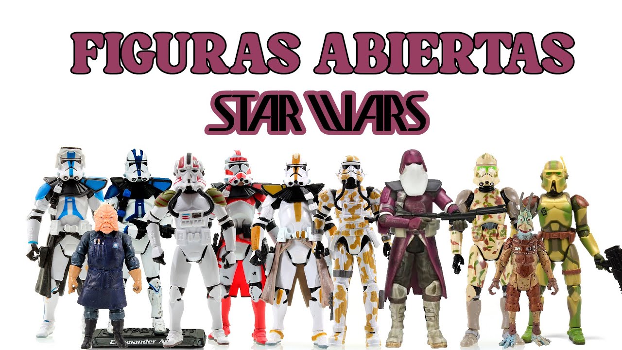 Haul de figuras abiertas de Star Wars - Comandantes Clon y otros soldados