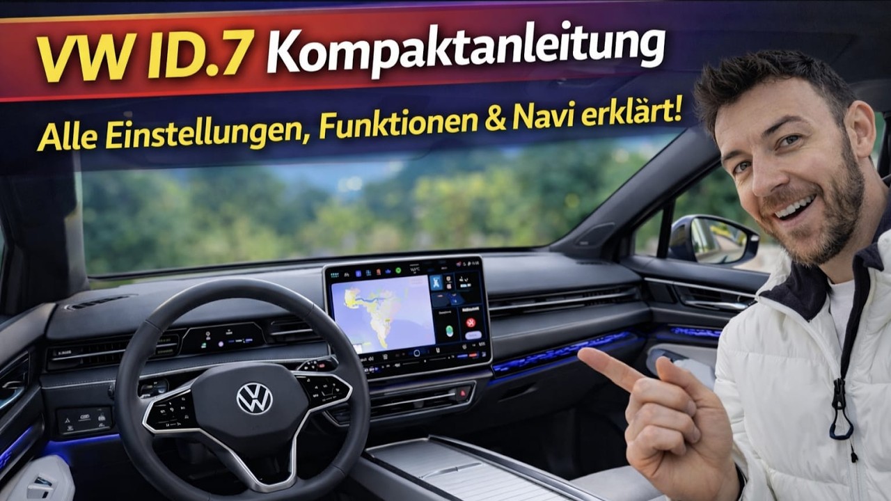 VW ID.7 Anleitung: Infotainmentsystem, Fahrzeugeinstellungen, Navigationssystem, Ladeplanung