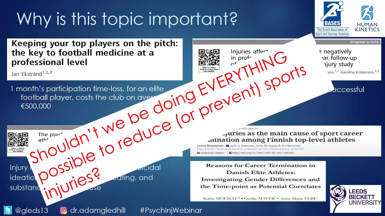 Psychosocial considerations in sports injury risk and prevention