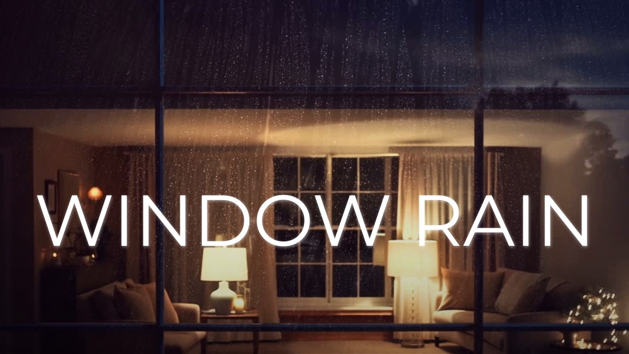 Heavy Rain on Window at Night (10 Hours) | Deep Sleep Weather Sounds