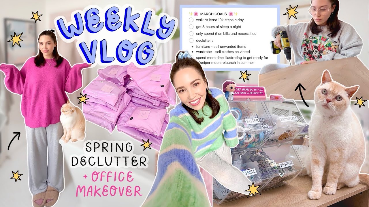 WEEKLY VLOG 28 ✨ A HUGE spring declutter, gorgeous new furniture + office makeover!