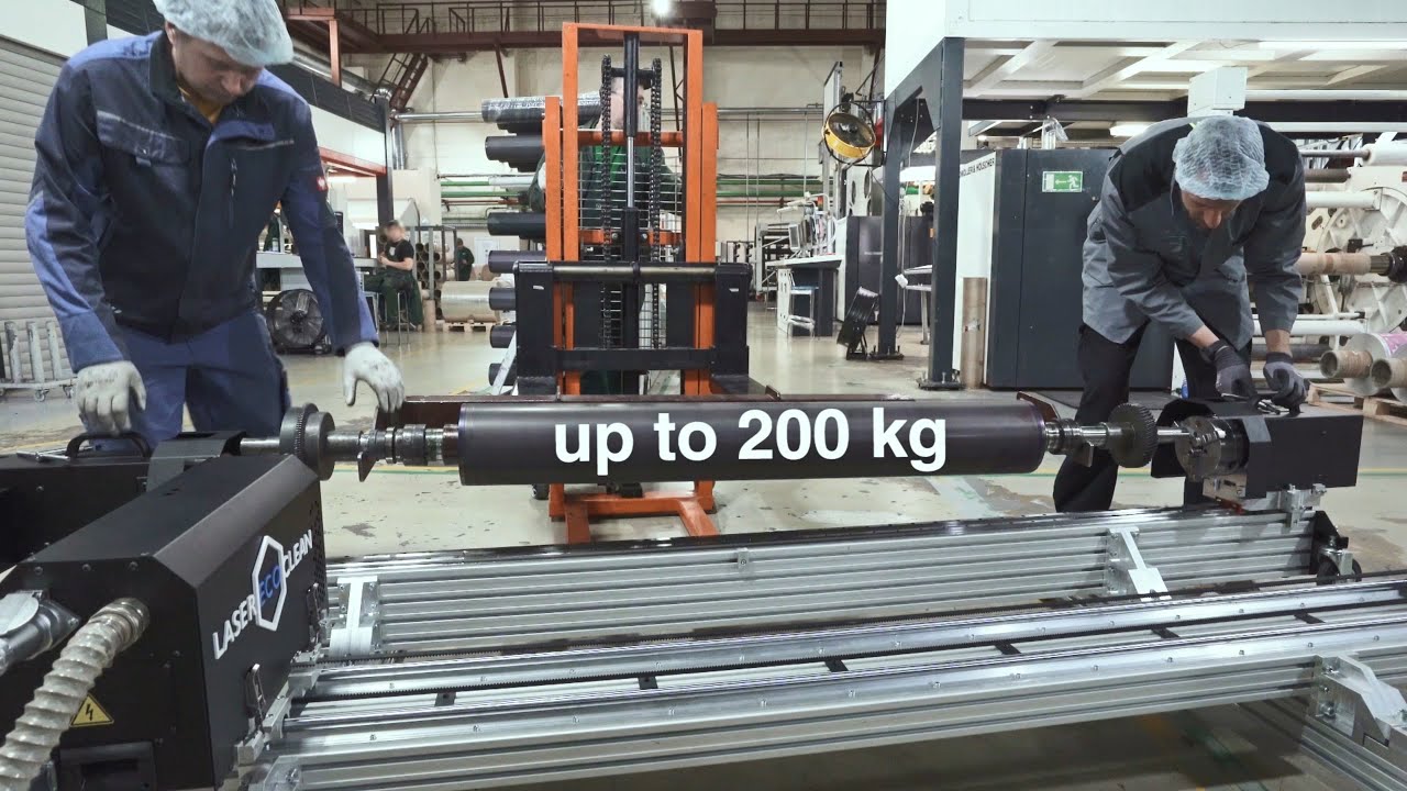 Mobile safe deep cleaning of anilox rolls.