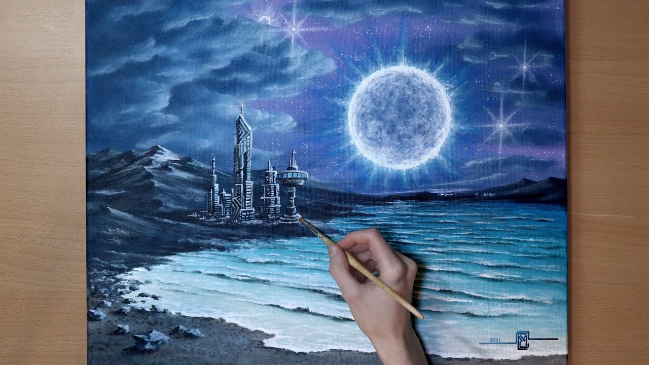 Fantasy Landscape | Acrylic Painting Time-Lapse