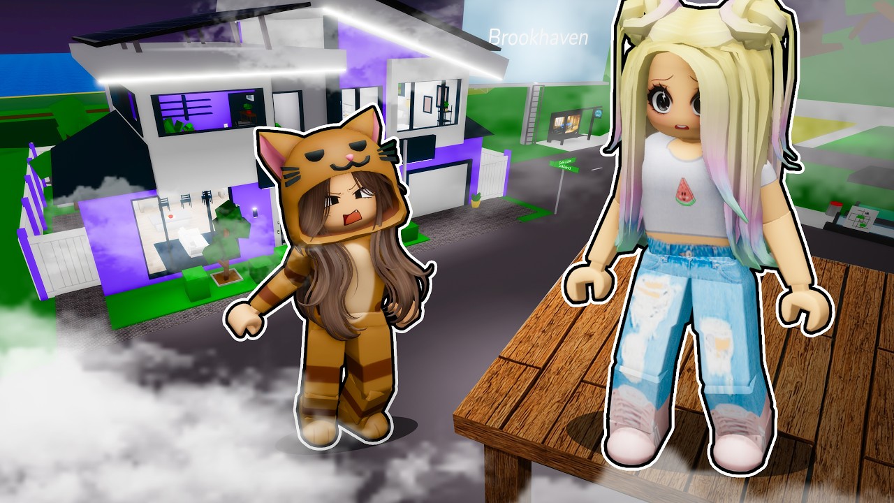 Construí una BASE EN EL CIELO para ESCONDERME de MANDARINA en Brookhaven Roblox