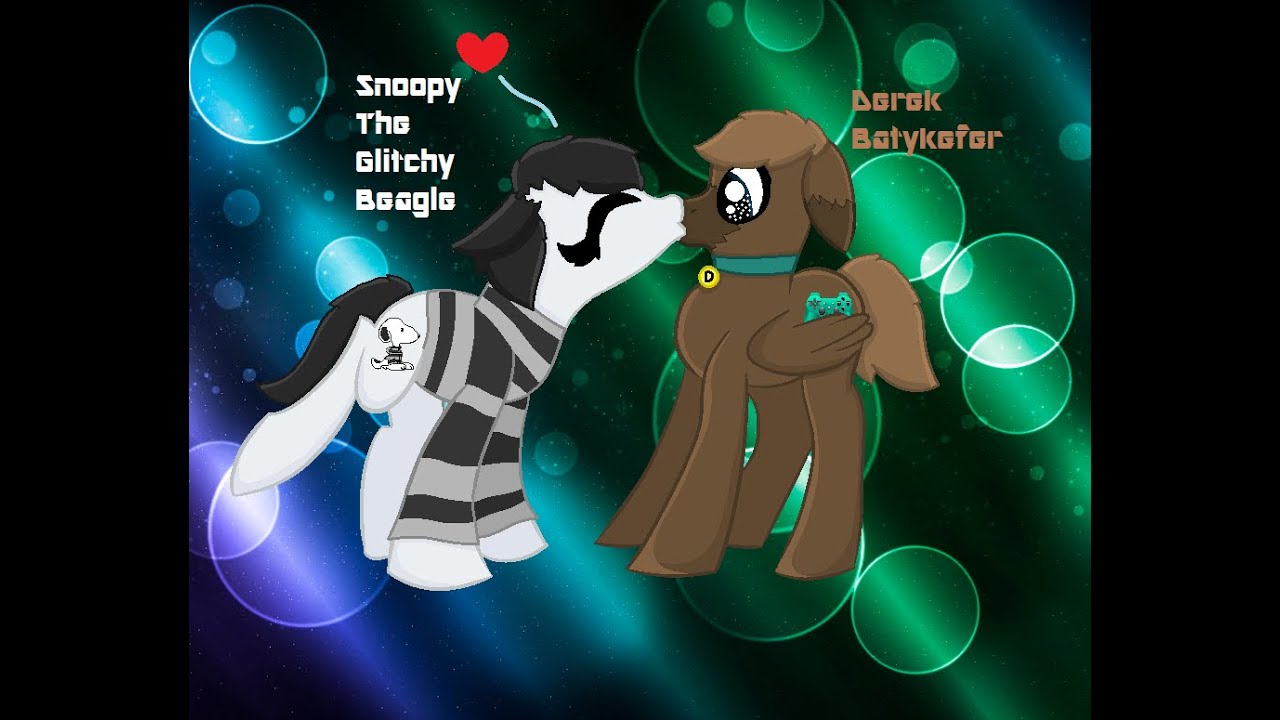 MLP Base Speed Paint Snoopy The Glitchy Beagle and Derek Batykefer - Pony Version
