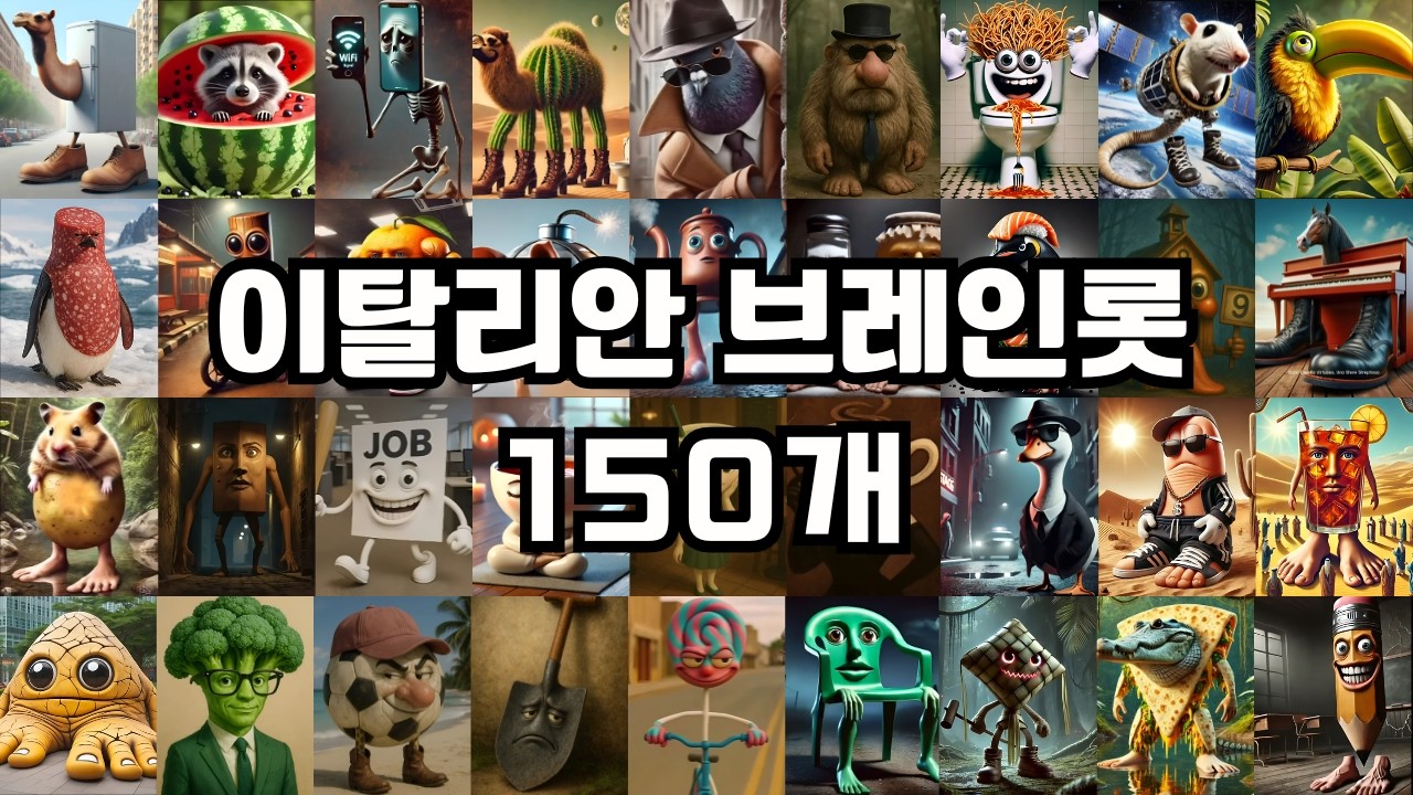 힌트 보고 이탈리안 브레인롯 150개 이름 맞추기 | 100개 이상 알면 도전!!