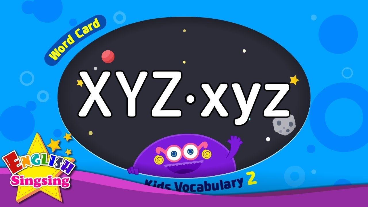 Kids vocabulary compilation ver.2 - Words Cards starting with XYZ, xyz - Repeat after 
