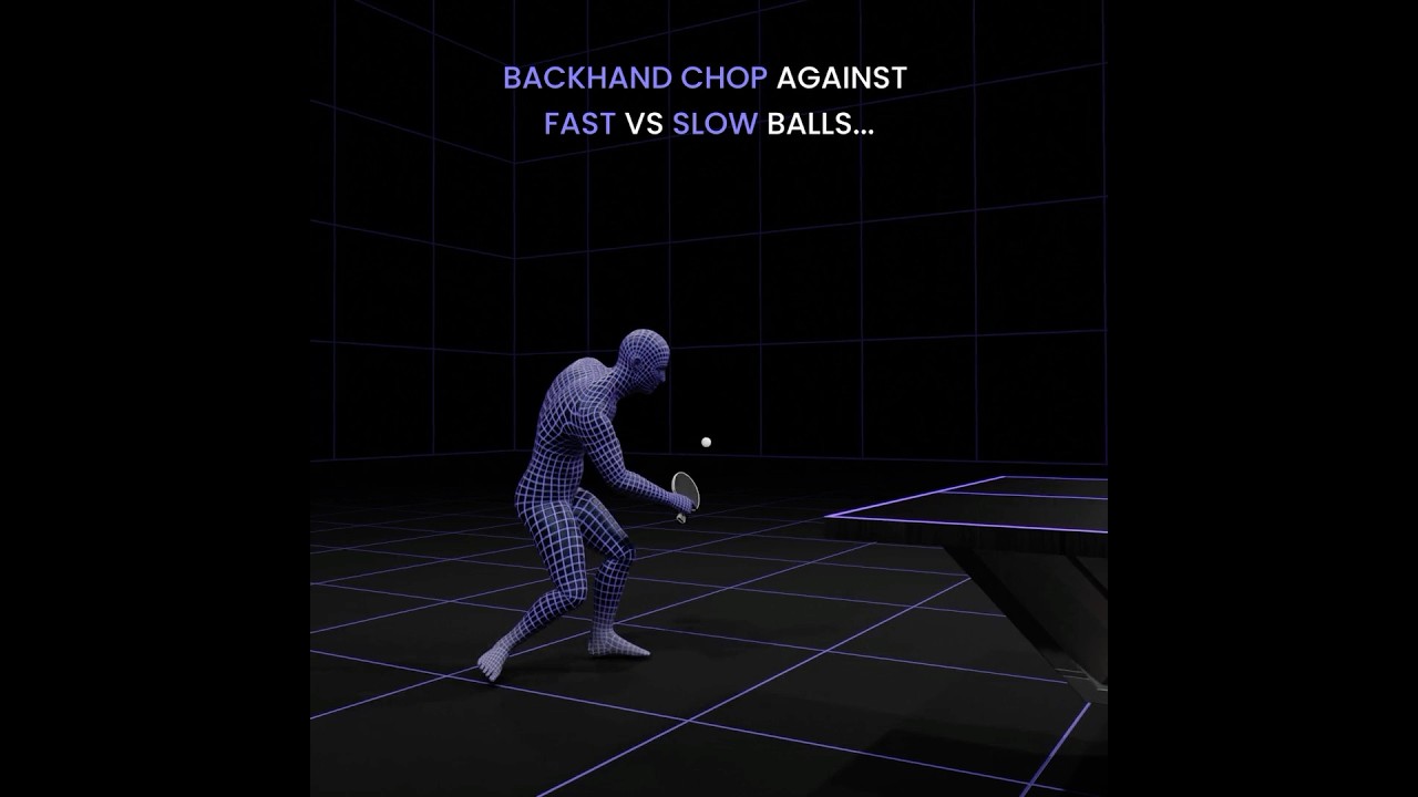 Backhand Chop against Fast vs Slow balls